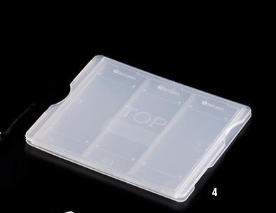 Контейнер для предметних скелець для зберігання і транспортування розміром 84х99х6 мм поліпропіленовий для 3 предметних скелець